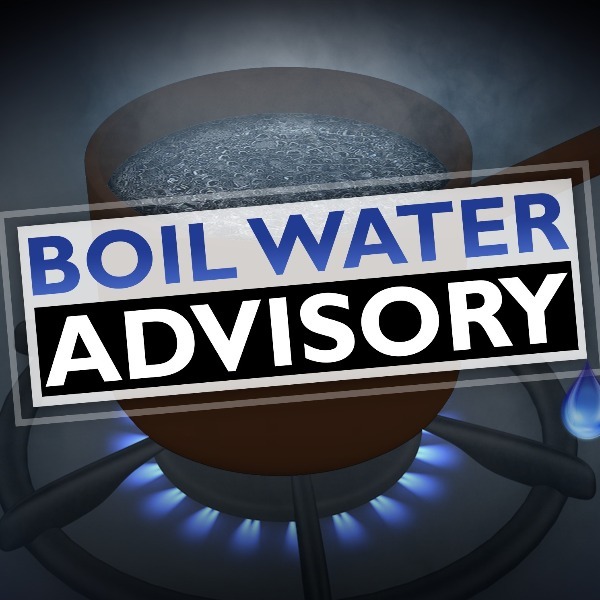 boiling water clipart with boil water advisory text