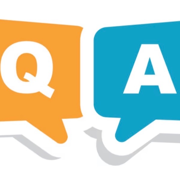 Clip art of letters Q and A in conversation bubbles